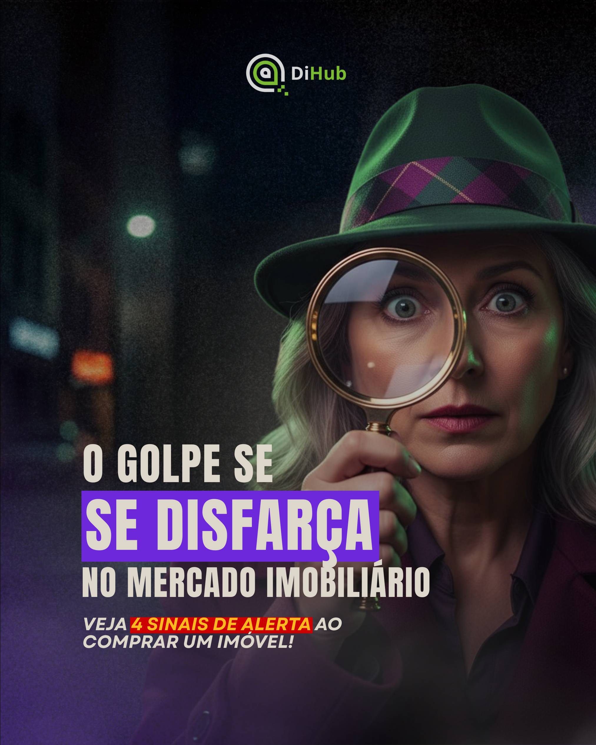 Post DiHub - O golpe se disfarça no mercado imobiliário